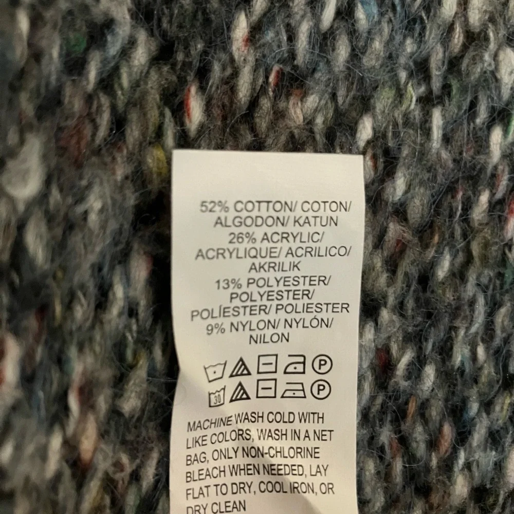 Lucky Brand Venice Marl Cardigan with Cable Knit Sleeves - Picture 3 of 3